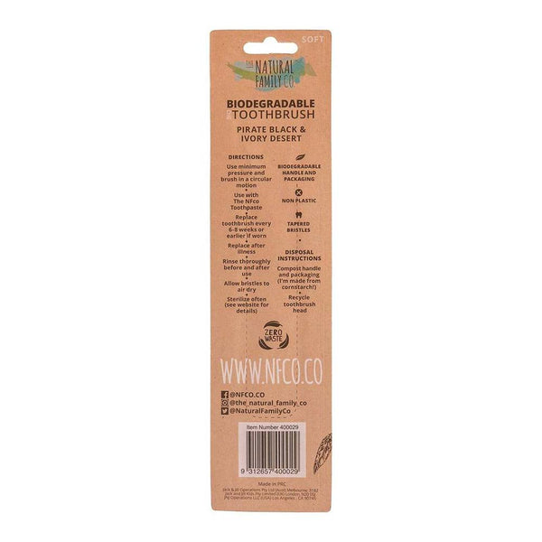The Natural Family Co. Bio Brush Twin Pack - Pirate Black & Ivory Desert - L'Organic