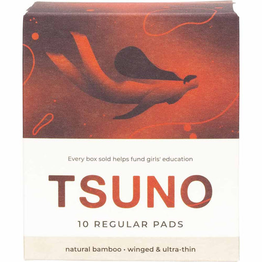 Tsuno Natural Bamboo Pads - Regular - 10 Per Box - L'Organic