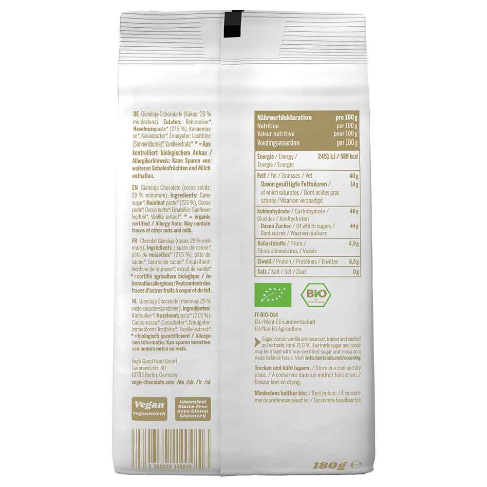 Vego Vegolino Fine Hazelnut Chocolate Pralines - 180g - L'Organic