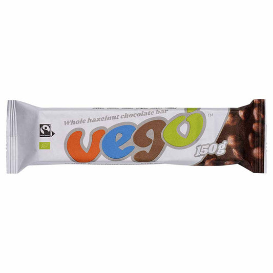 Vego Whole Hazelnut Vegan Chocolate Bar - 150g - L'Organic