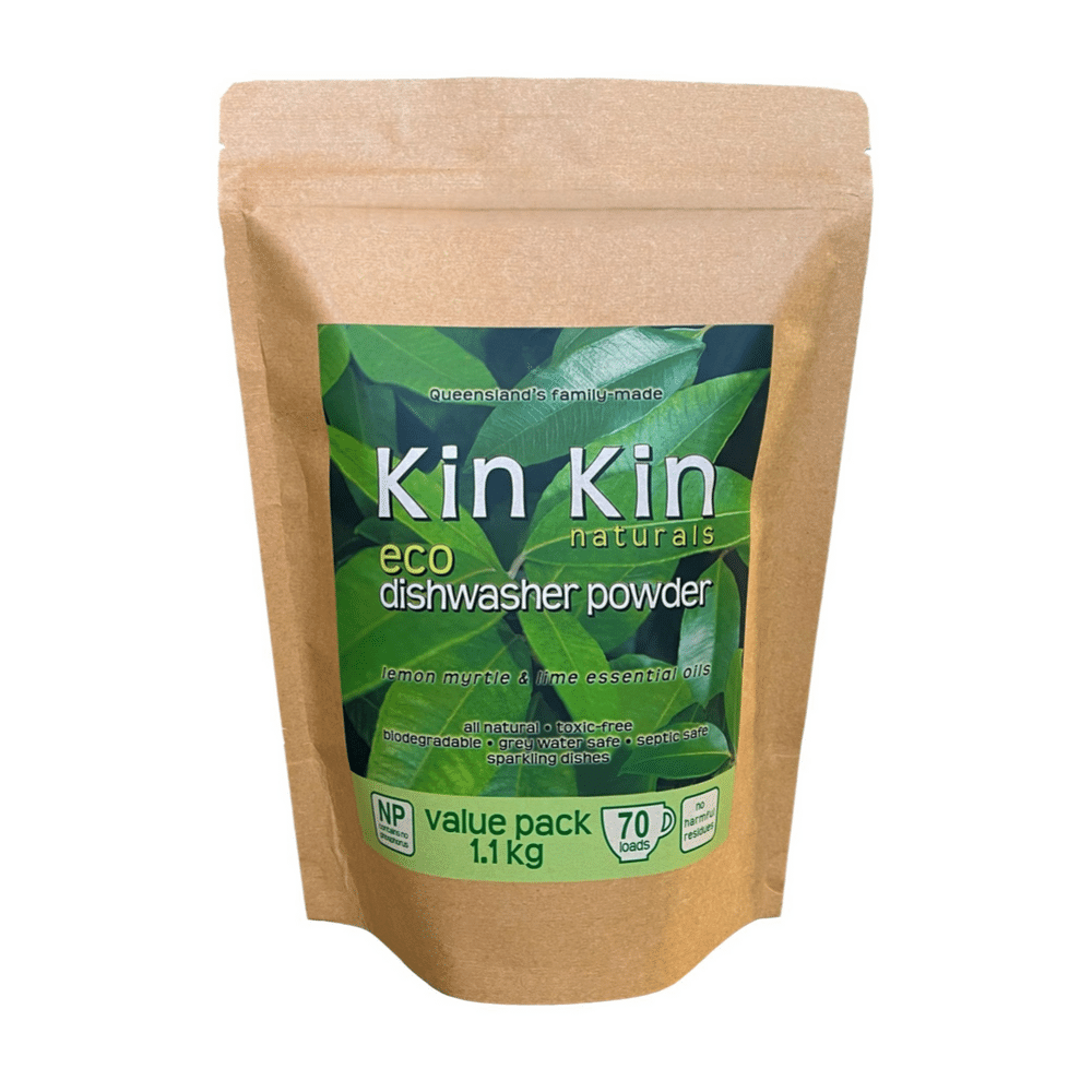 KIN KIN NATURALS Organic Dishwasher Powder Lemon Myrtle & Lime 1.1kg - L'Organic