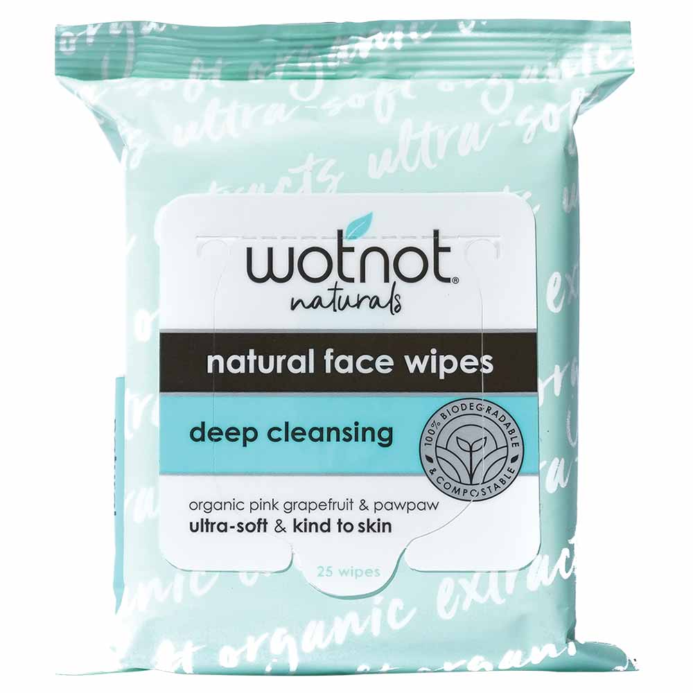 Wotnot Facial Wipes Deep Cleansing - 25 Pack - L'Organic