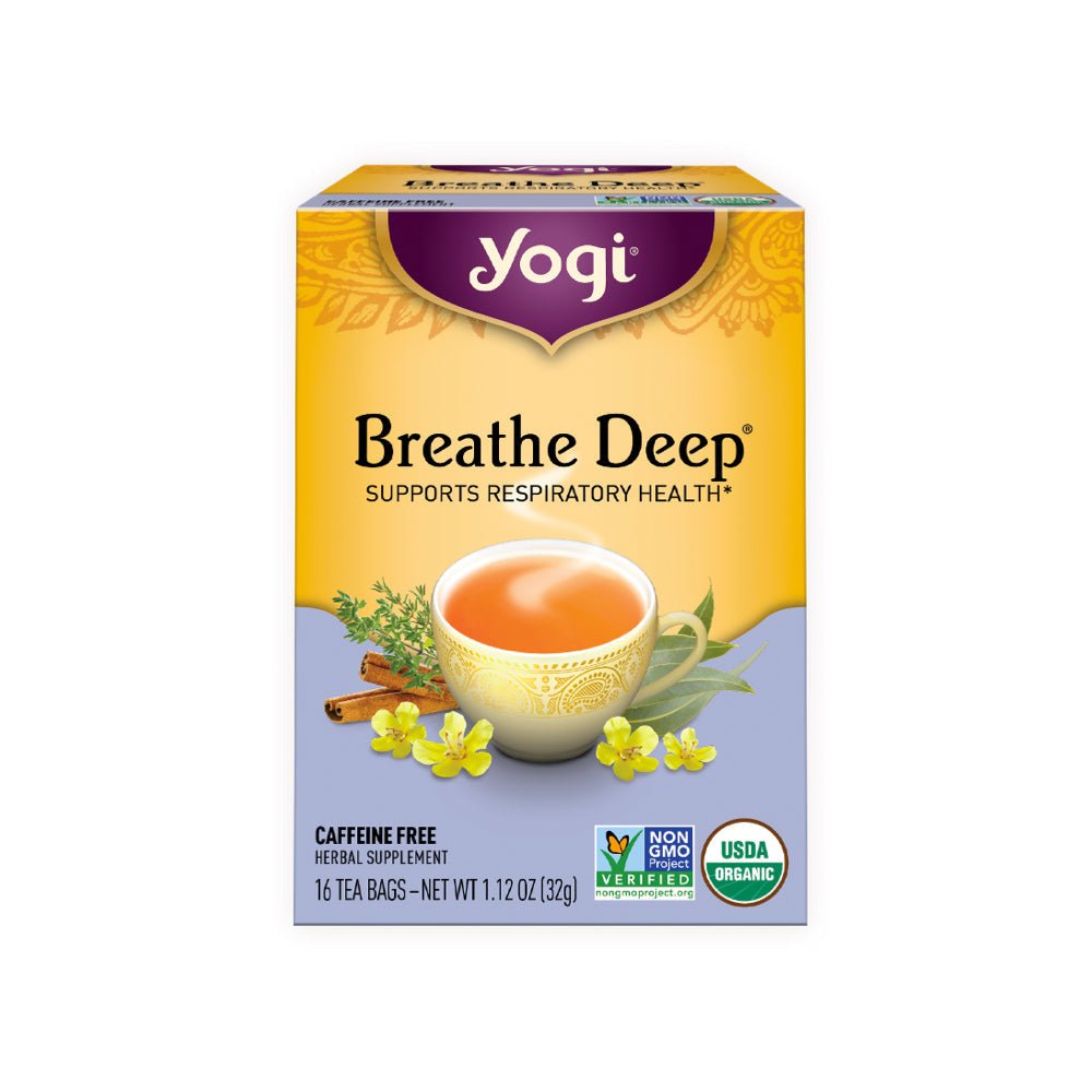 YOGI TEA Herbal Tea Bags Breathe Deep - 16 Tea Bags - L'Organic