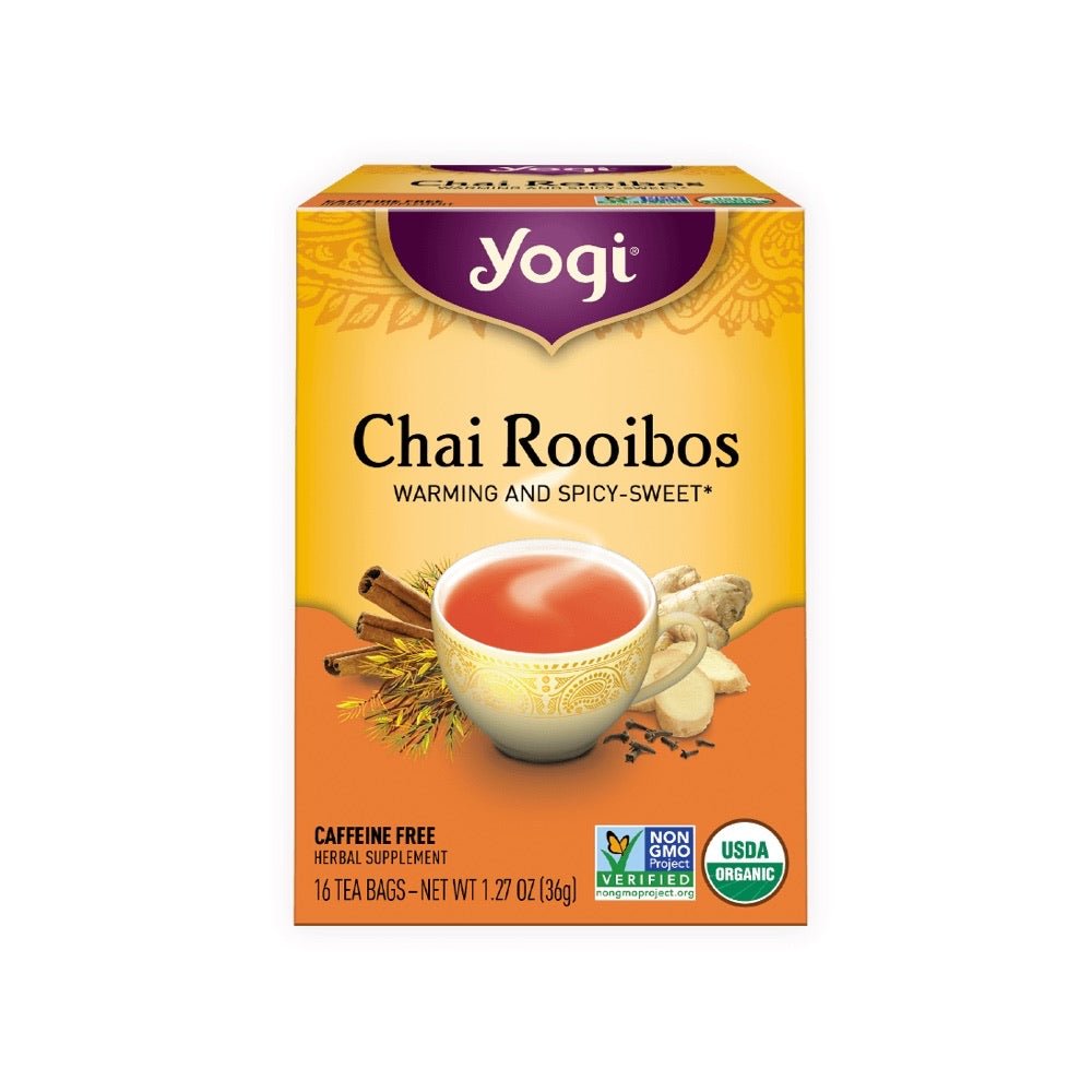 YOGI TEA Herbal Tea Bags Chai Rooibos - 16 Tea Bags - L'Organic