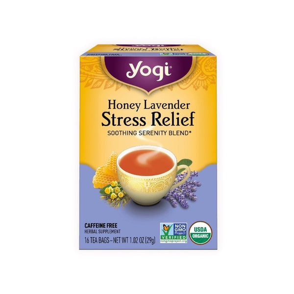 YOGI TEA Herbal Tea Bags Honey Lavender Stress Relief - 16 Tea Bags - L'Organic
