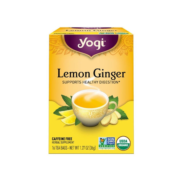 YOGI TEA Herbal Tea Bags Lemon Ginger - 16 Tea Bags - L'Organic