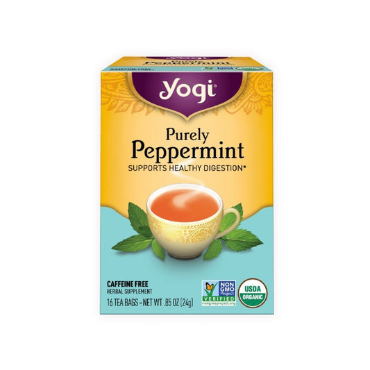 YOGI TEA Herbal Tea Bags Purely Peppermint - 16 Tea Bags - L'Organic