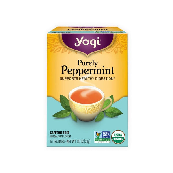 YOGI TEA Herbal Tea Bags Purely Peppermint - 16 Tea Bags - L'Organic