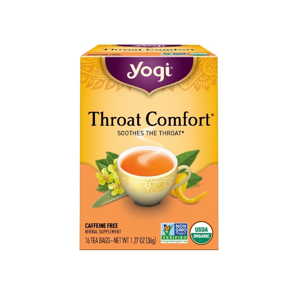 YOGI TEA Herbal Tea Bags Throat Comfort - 16 Tea Bags - L'Organic