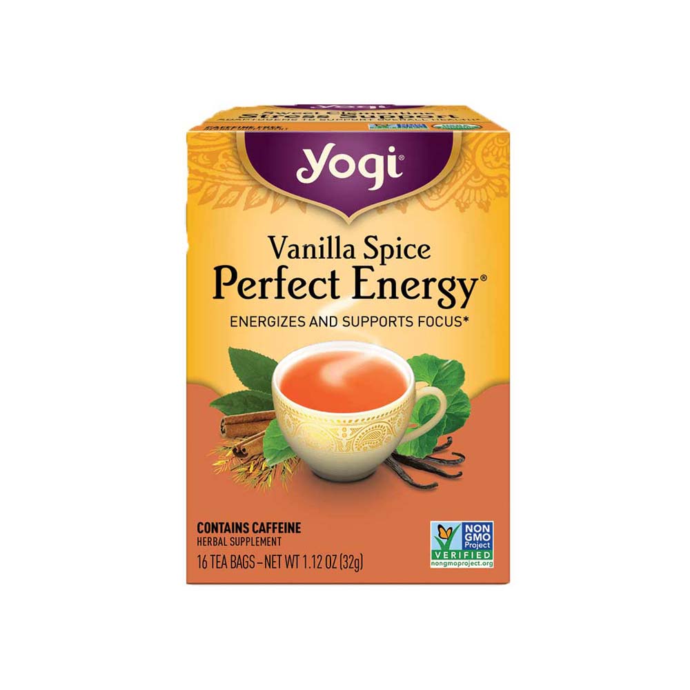 YOGI TEA Herbal Tea Bags Vanilla Spice Perfect Energy - 16 Tea Bags - L'Organic