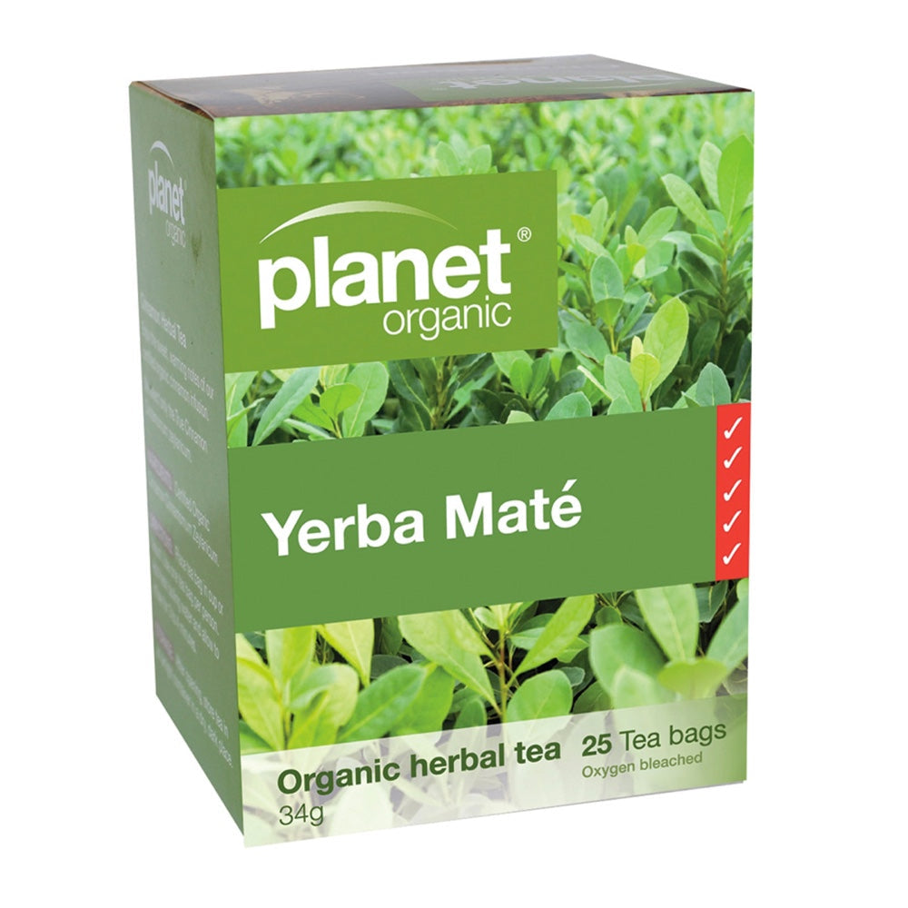 PLANET ORGANIC Yerba Mate Herbal Tea 25 Bags