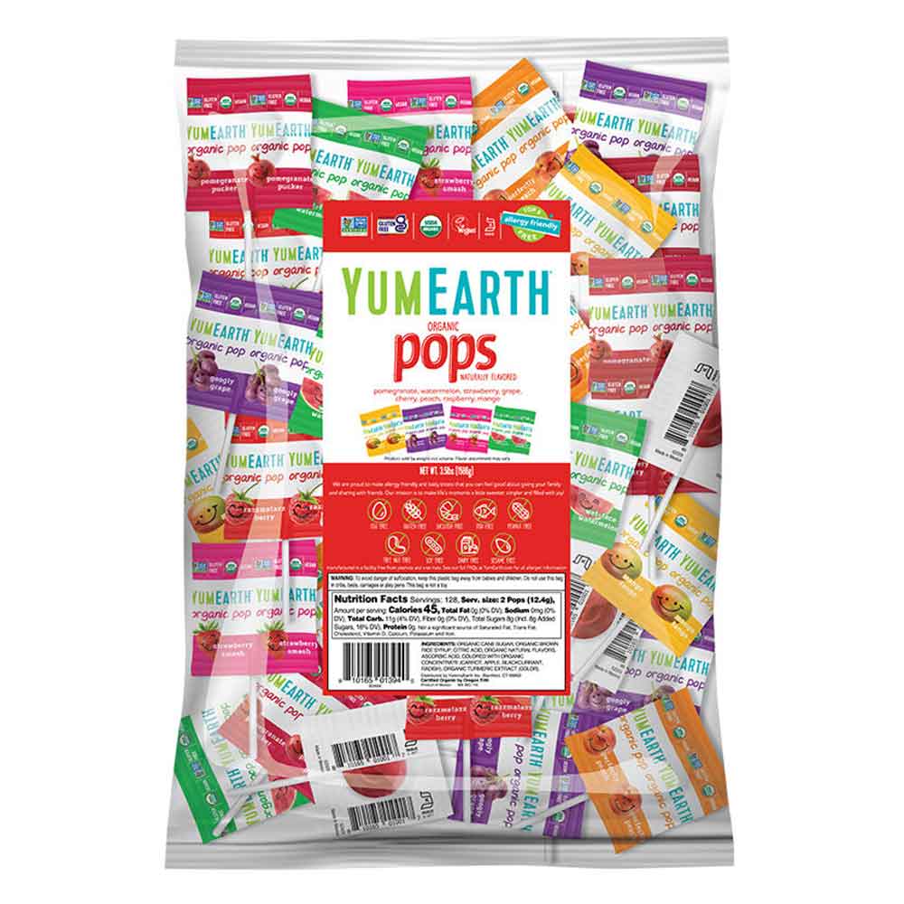 Yumearth Organic Lollipops Assorted Refill Bag - 250 Pack - L'Organic
