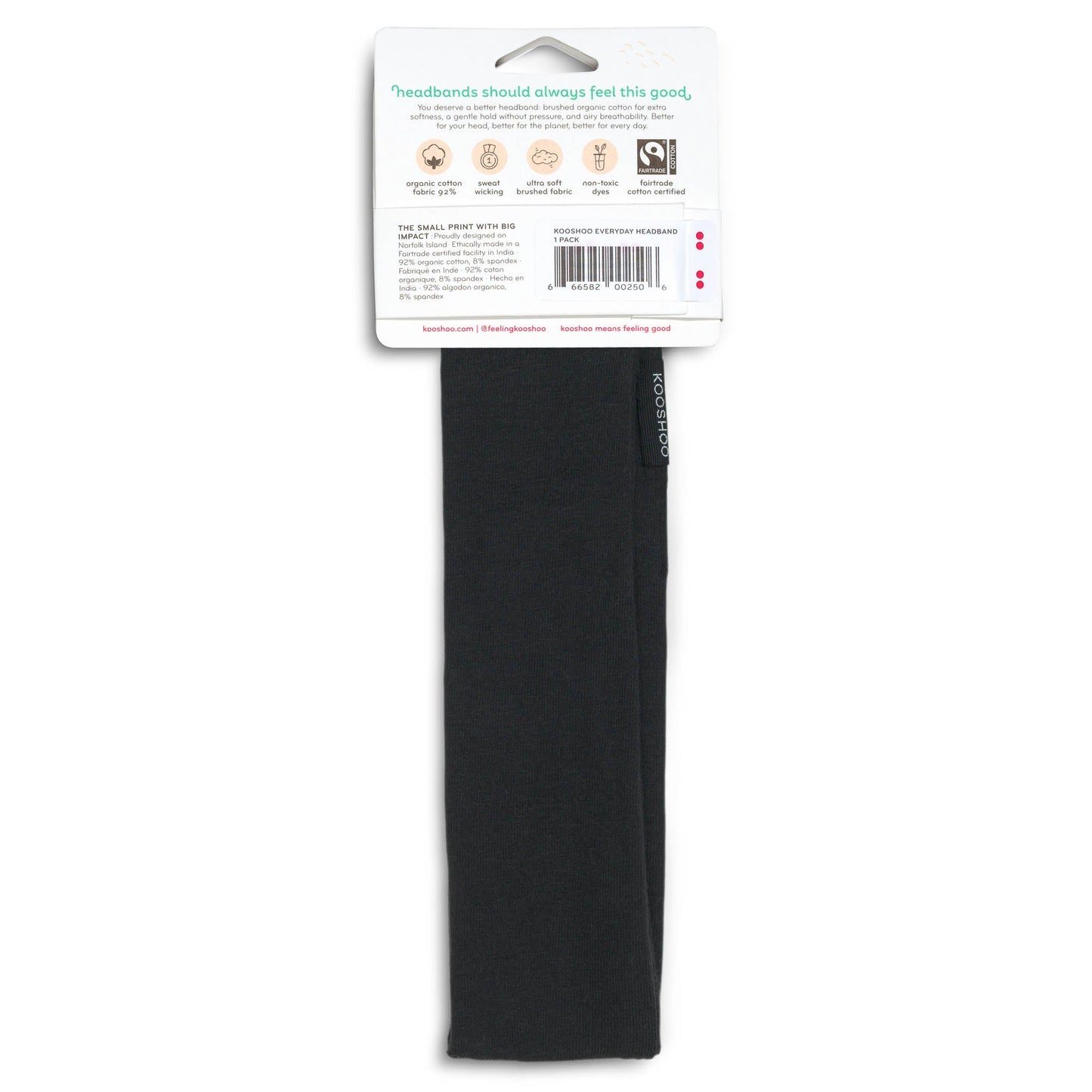 Kooshoo Organic Everyday Headband - Black