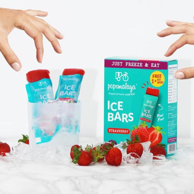 Pops Malaya Freeze-at-Home Sorbet Bars - Strawberry 6 x 45ml - Happy Tummies Pty Ltd