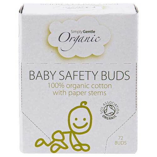 Simply Gentle Organic Baby Safety Buds - 72 Pack | L'Organic Australia