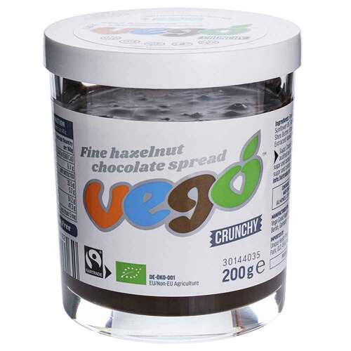 Vego Hazelnut Chocolate Spread Crunchy - 350g | L'Organic Australia