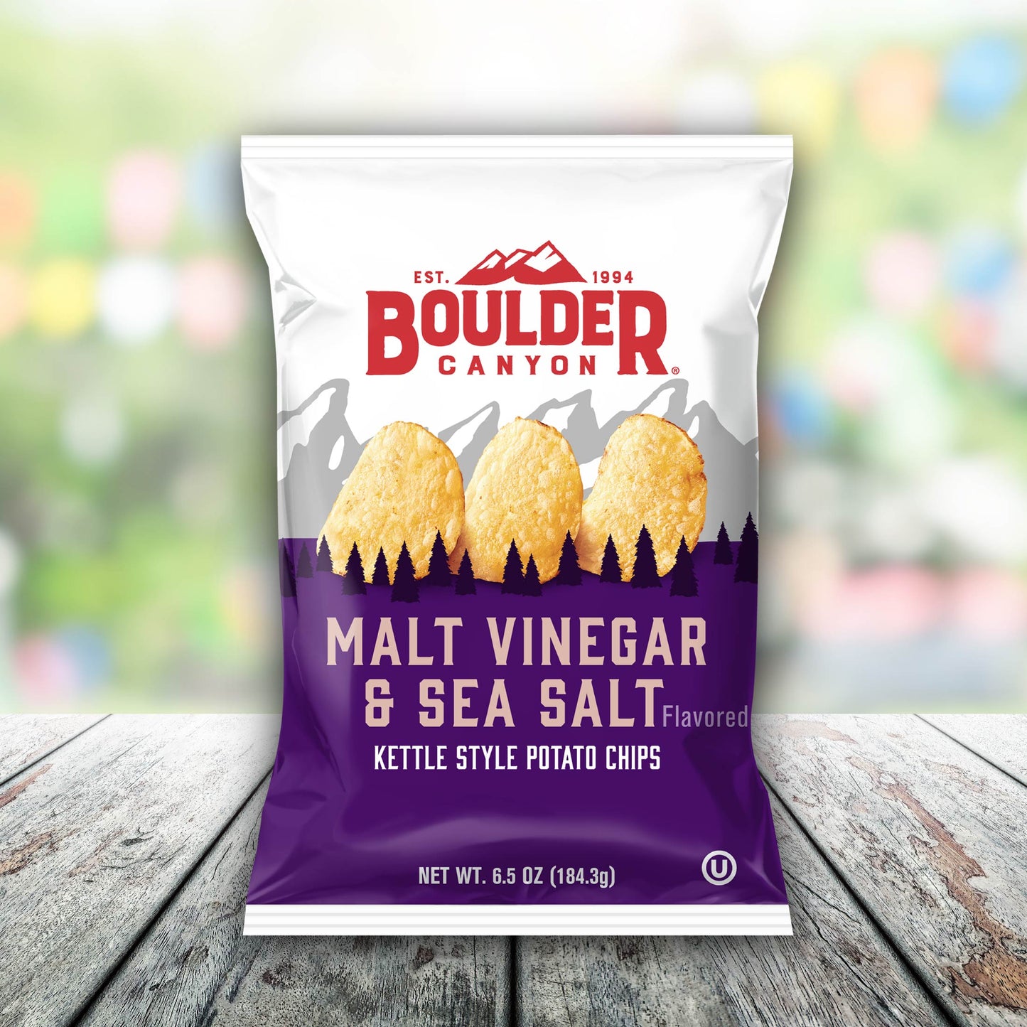 Boulder Canyon Malt Vinegar & Sea Salt Kettle Potato Chips - 142g