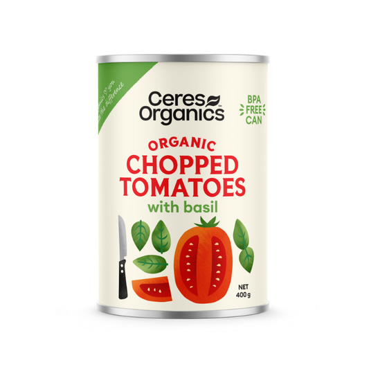 Ceres Organics Chopped Tomatoes with Basil - 400g