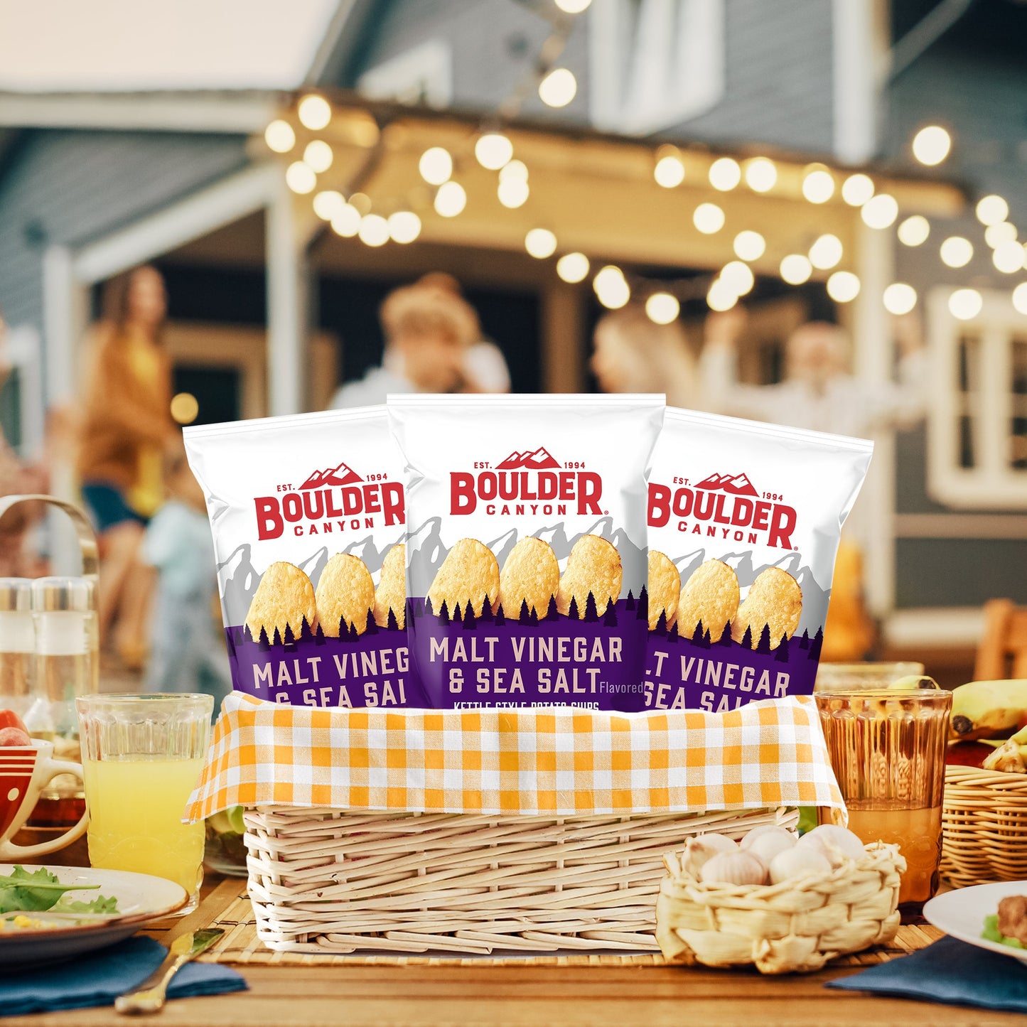 Boulder Canyon Malt Vinegar & Sea Salt Kettle Potato Chips - 142g