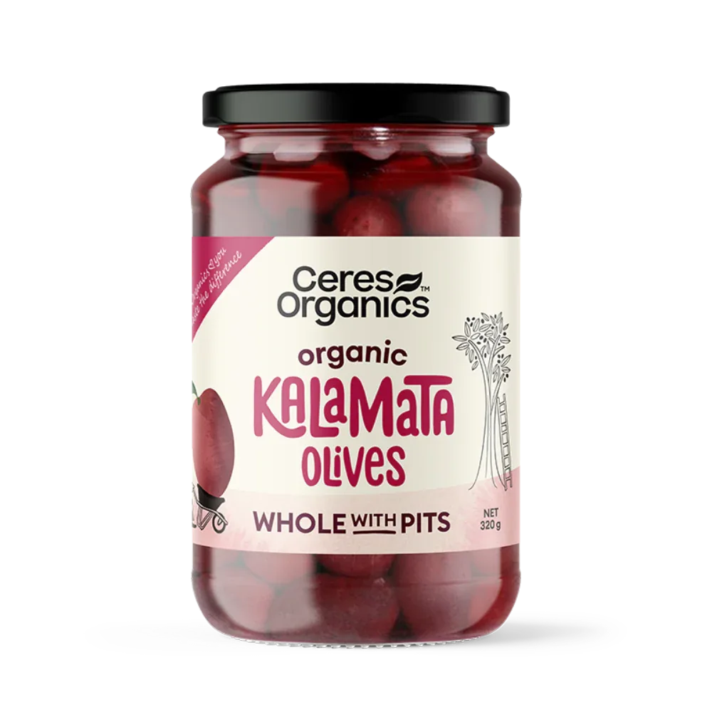 Ceres Organics Kalamata Olives Whole with Pits - 320g - L'Organic