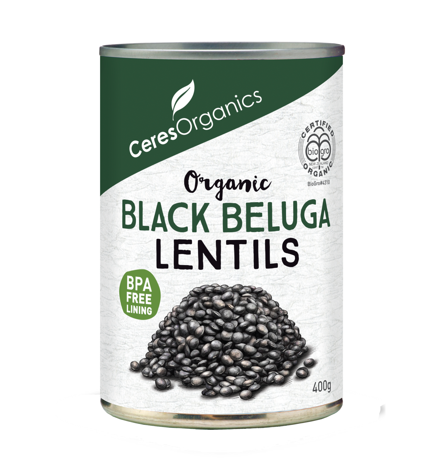 Ceres Organics Black Beluga Lentils - 400g