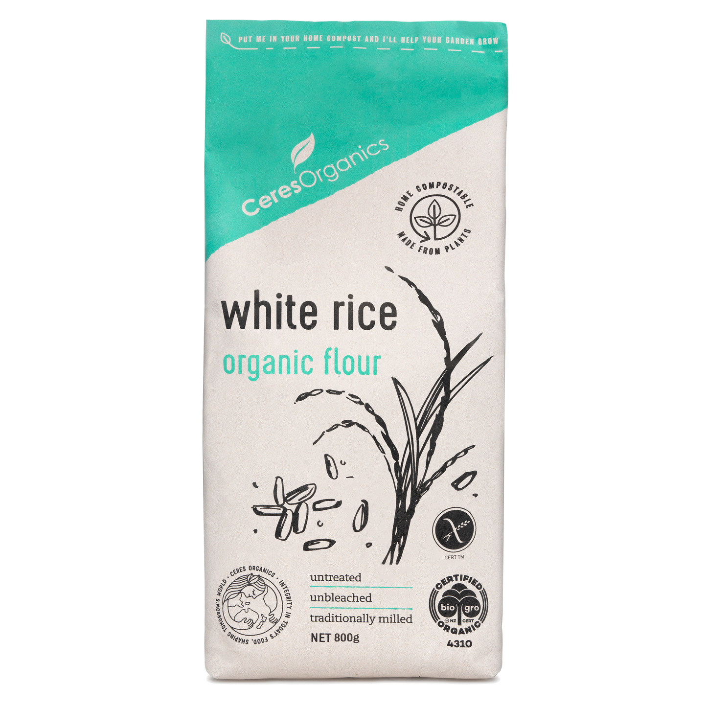 Ceres Organics White Rice Flour - 800g