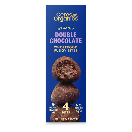 Ceres Organics Wholefood Fudgy Bites Double Chocolate - 120g - L'Organic