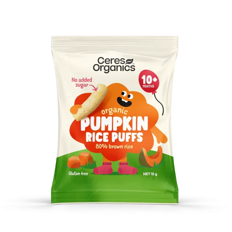 Ceres Organics Baby Rice Puffs Pumpkin - 15g - L'Organic