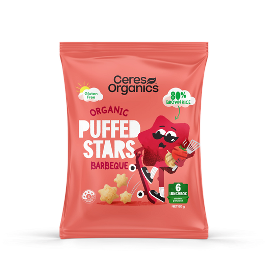 Ceres Organics Puffed Stars Barbeque - 80g - L'Organic