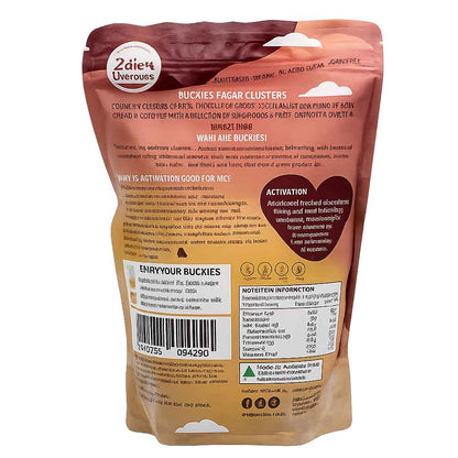 2Die4 Live Foods Organic Activated Buckies Cacao Clusters - 400g