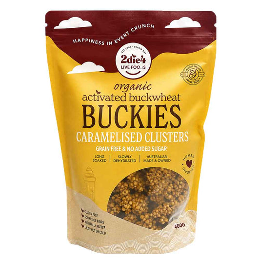 2Die4 Live Foods Organic Activated Buckies Caramelised Clusters - 400g