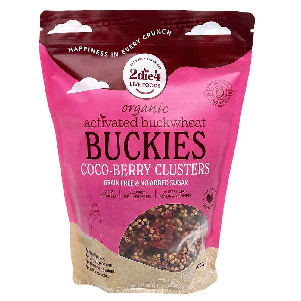 2Die4 Live Foods Organic Activated Buckies Coco-Berry Clusters - 400g