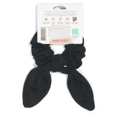 Kooshoo Plastic-Free 3-in-1 Bow Scrunchie - Black