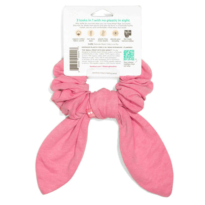 Kooshoo Plastic-Free 3-in-1 Bow Scrunchie - Flamingo