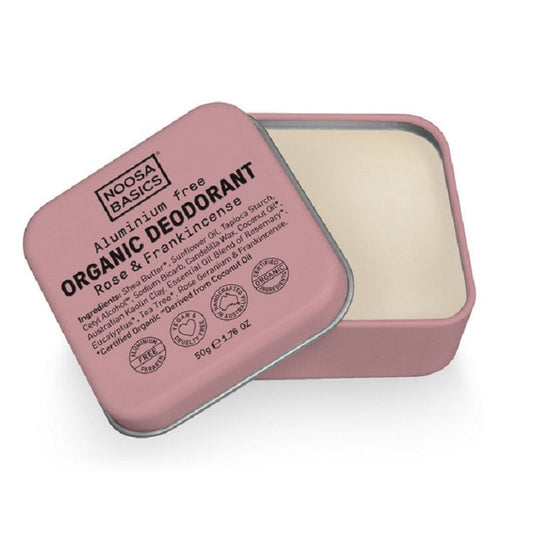 Noosa Basics Deodorant Tin - Rose & Frankincense 