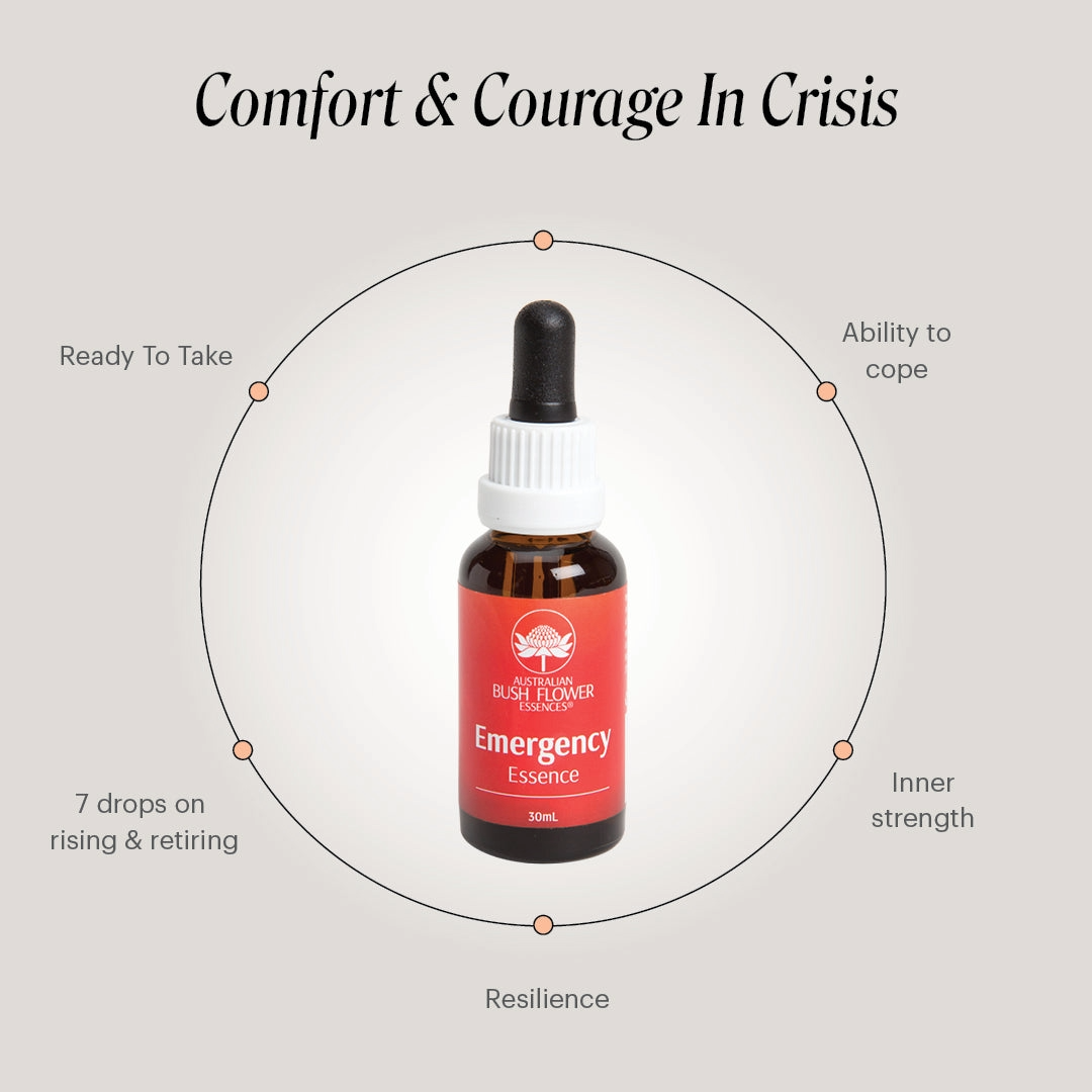 Australian Bush Flower Essences Essence Drops - Emergency - 30ml