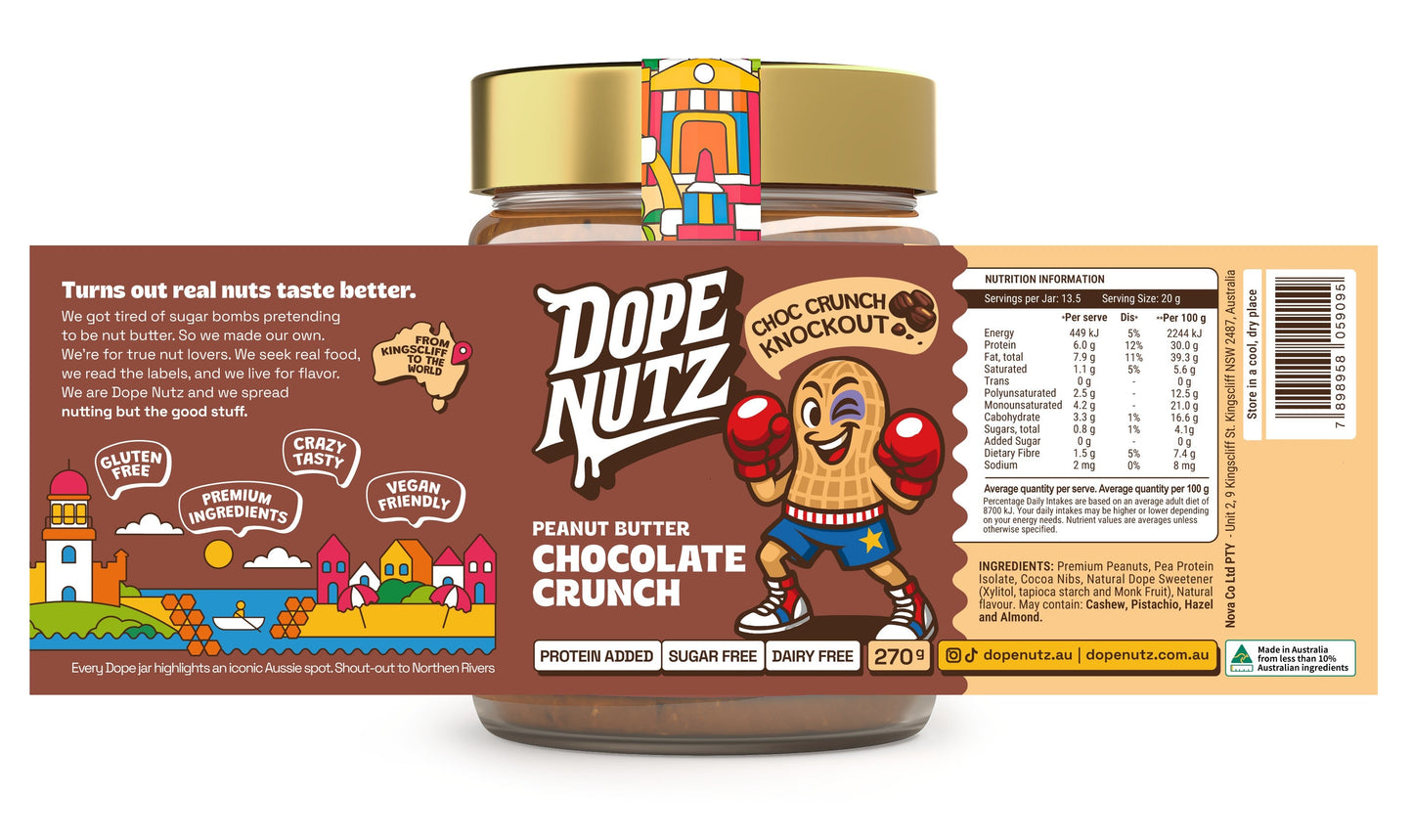 Dope Nutz Peanut Butter Choc Crunch - 325g