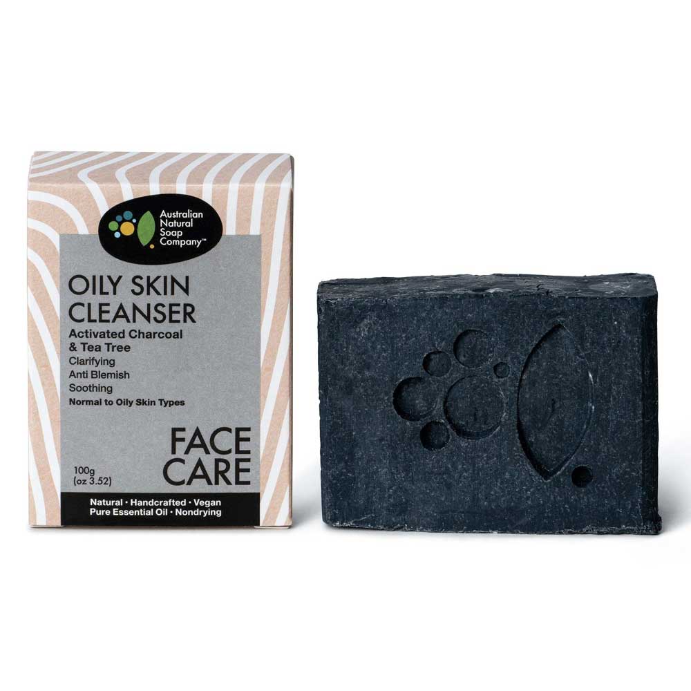 ANSC Oily Skin Facial Cleanser Activated Charcoal & Tea Tree - 100g - L'Organic