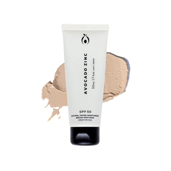 Avocado Zinc SPF50 Natural Tinted Moisturiser Light - Medium 50ml - L'Organic