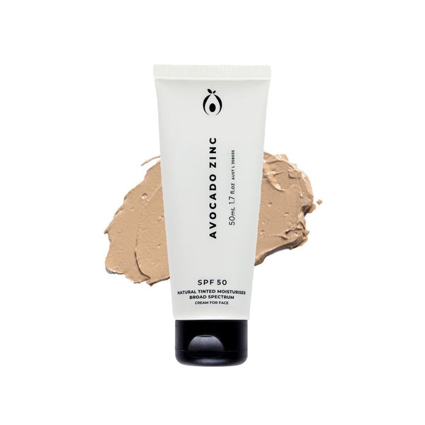 Avocado Zinc SPF50 Natural Tinted Moisturiser Medium - Dark 50ml - L'Organic