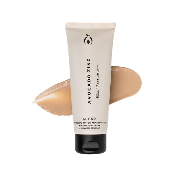 Avocado Zinc SPF50 Natural Tinted Moisturiser Light 50ml - L'Organic