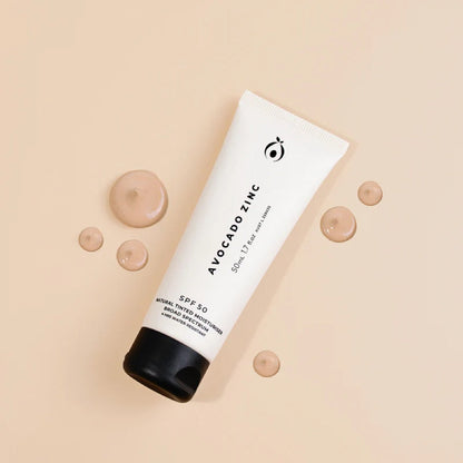 Avocado Zinc SPF50 Natural Tinted Moisturiser Light - Medium 50ml - L'Organic