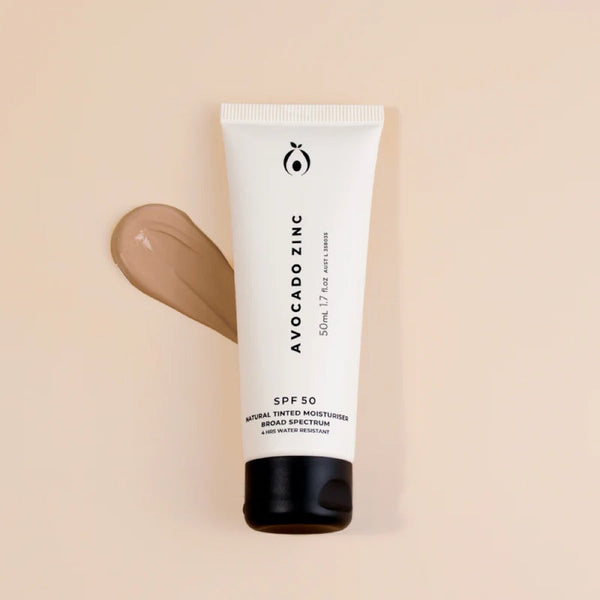 Avocado Zinc SPF50 Natural Tinted Moisturiser Medium - Dark 50ml - L'Organic