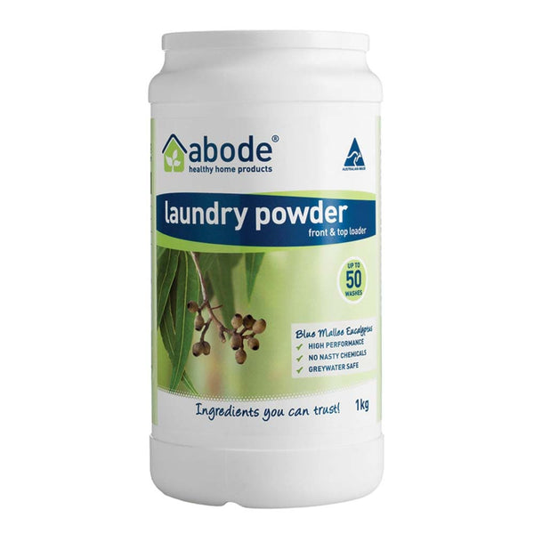 Abode Laundry Powder Front & Top Loader - Blue Mallee Eucalyptus - 1kg