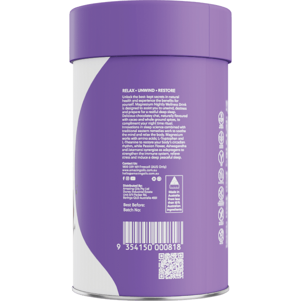 Amazing You Magnesium Nightly Wellness Drink Cacao & Chai - 200g - L'Organic
