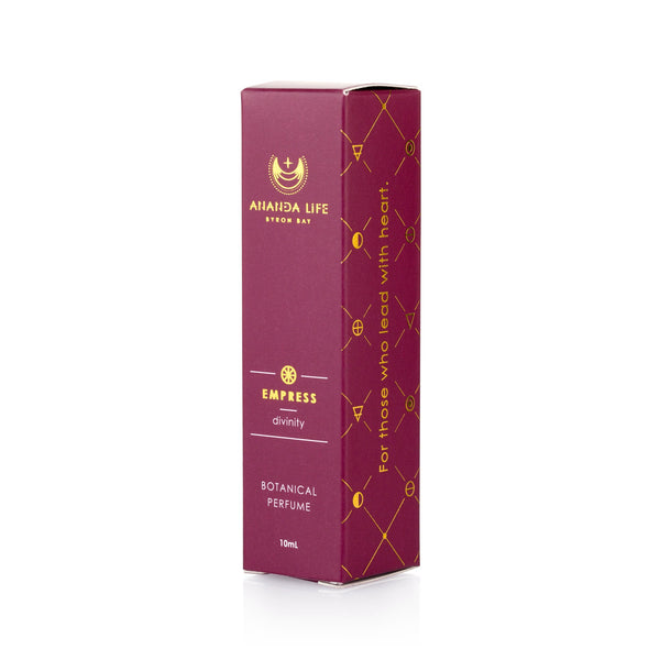 Empress botanical perfume oil roller with luxury perfume box packaging