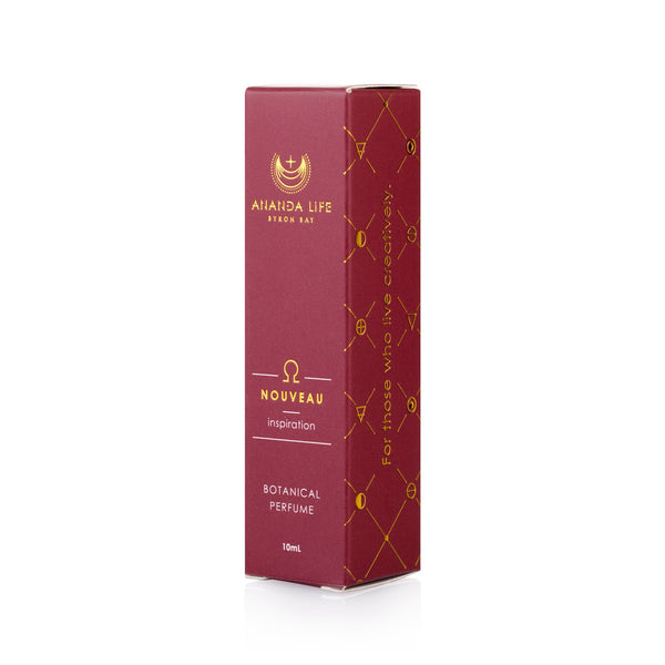 Nouveau botanical perfume oil roller with luxury perfume box packaging