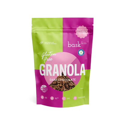 Bask & Co Gluten Free Granola Clusters Dark Chocolate - 250g - L'Organic