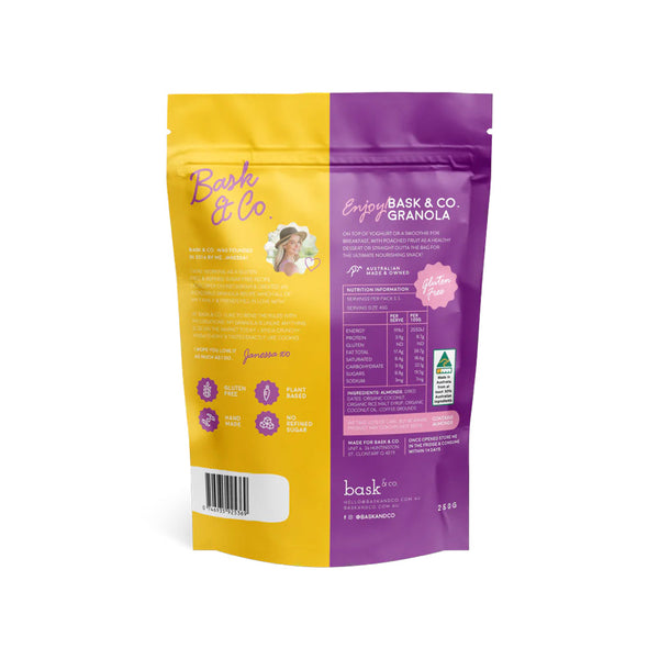 Bask & Co Gluten Free Granola Clusters Caramel Coffee - 250g - L'Organic
