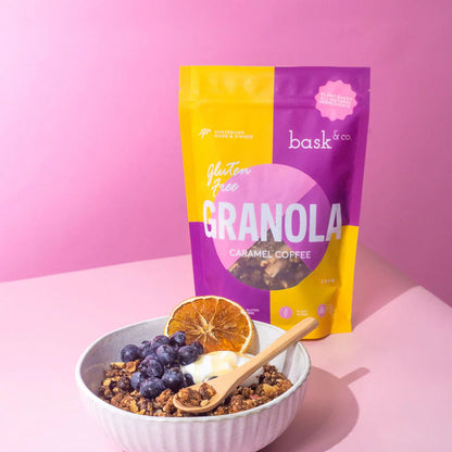 Bask & Co Gluten Free Granola Clusters Caramel Coffee - 250g - L'Organic